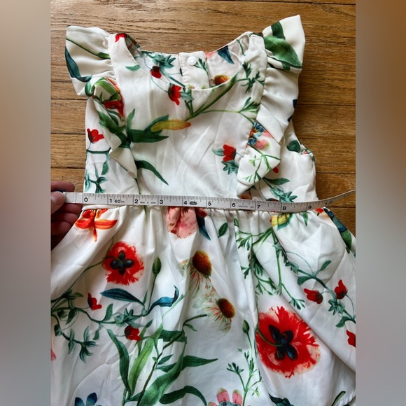 Floral Mommy & Me Dresses Chiffon Sleeveless Matching 3 Dresses - Picture 12 of 14